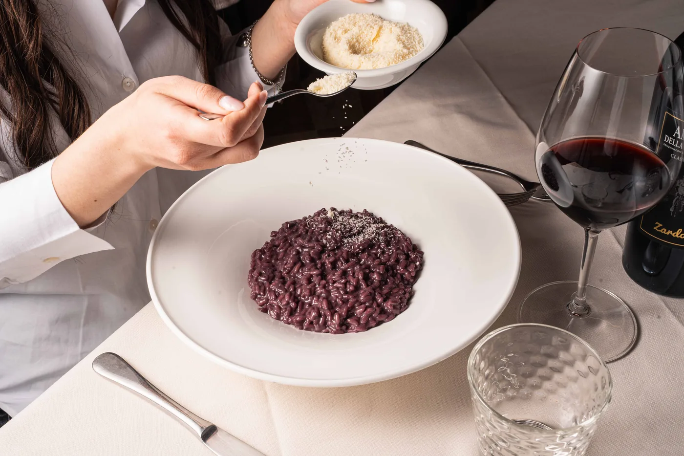 Preparazione piatti e ingredienti freschi
